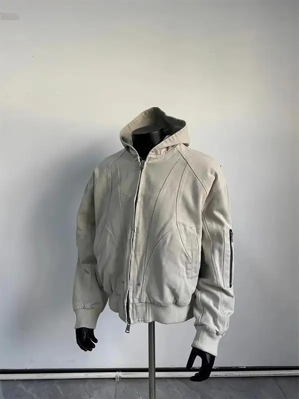 

American Retro Detroit Eagle Men's Autumn Winter Trendy High Street Deconstructed Design Harlington Workwear Jaet