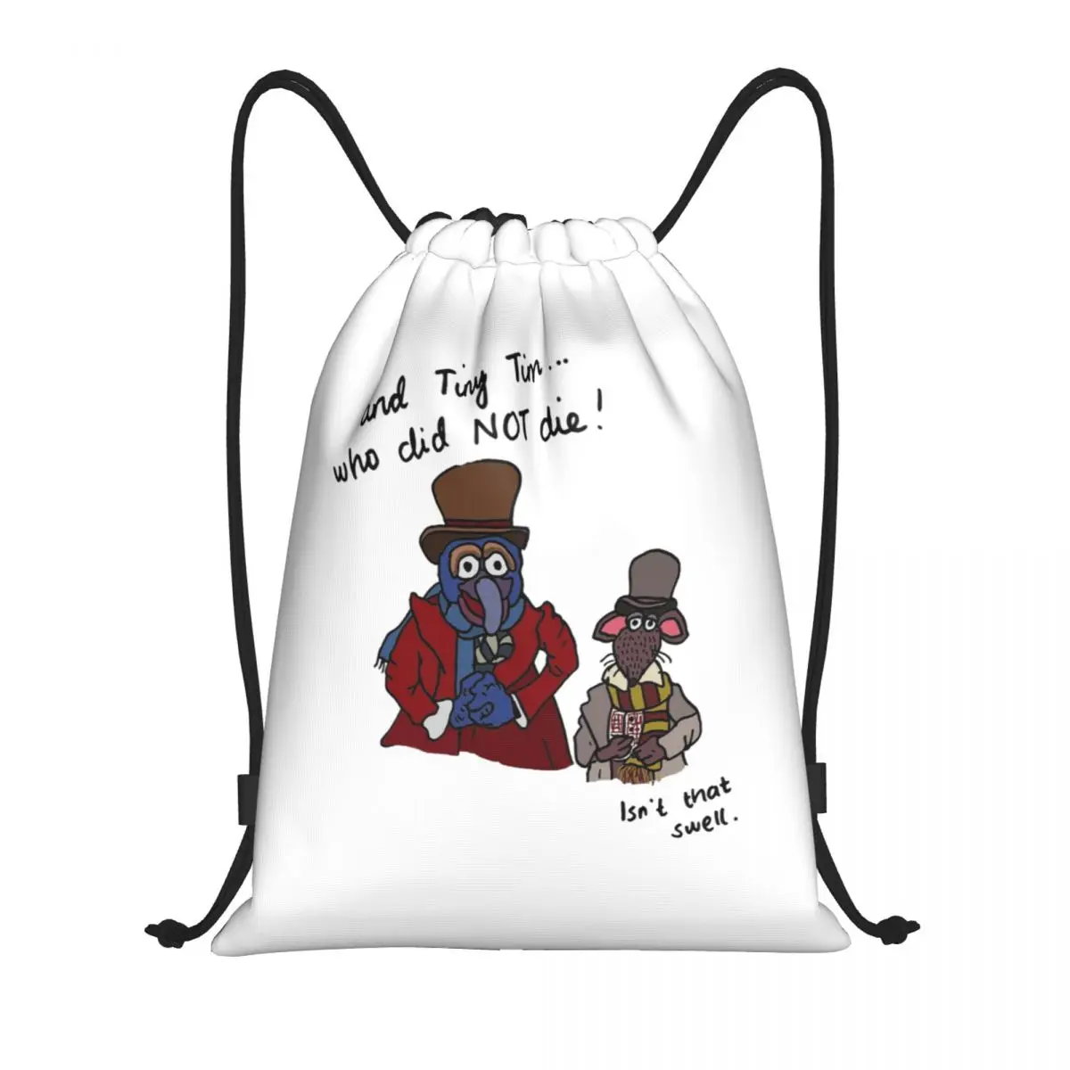 

Рюкзаки-мешки на шнурке «Мэппеты: Рождественская песня» с Тини Тимом, который не умер, для мужчин, женщин, студентов, для книг и мелочей