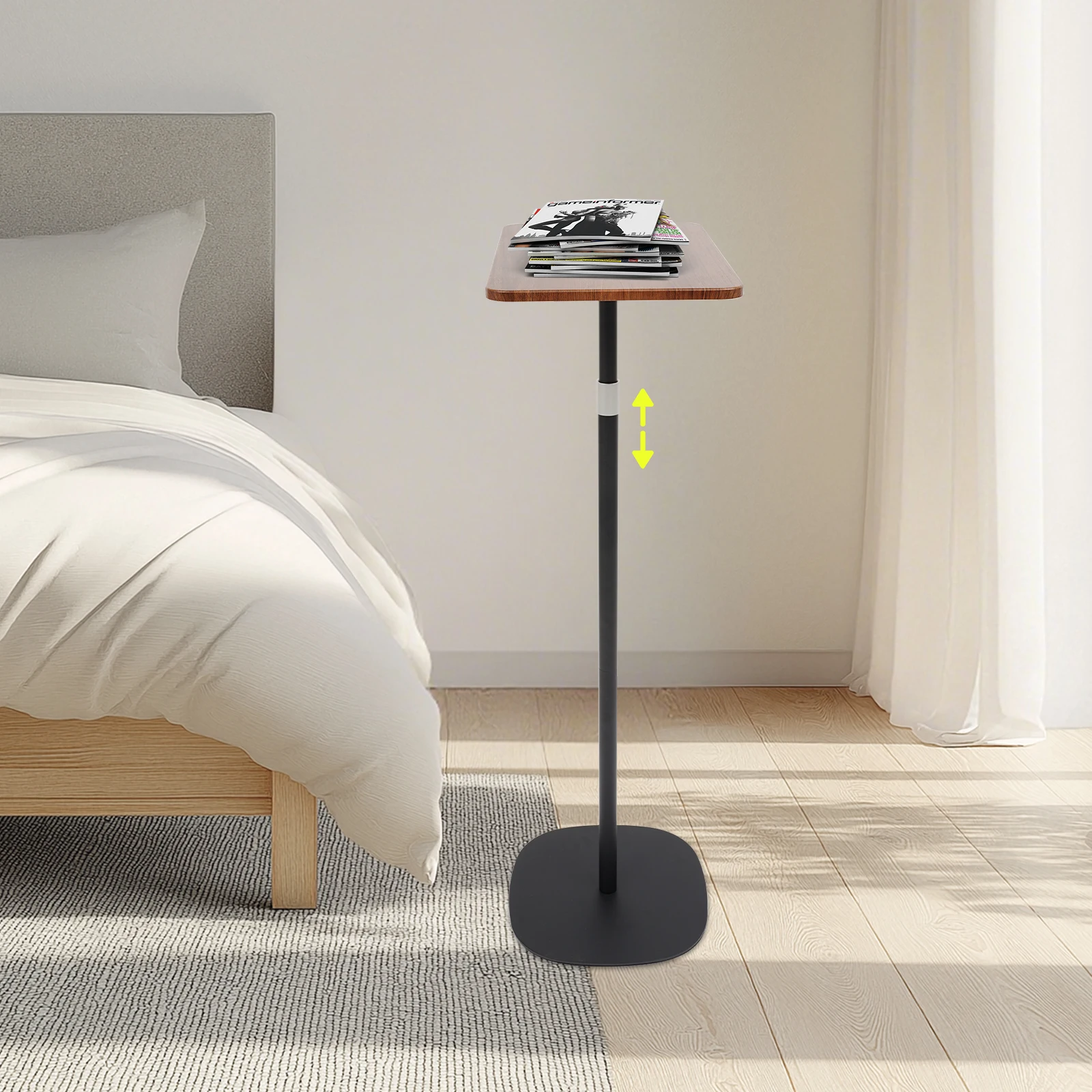 

Height Adjustable Laptop Floor Stand 18-48 Inches Portable Standing Desk with Sturdy Carbon Steel Frame for Living Room Office K
