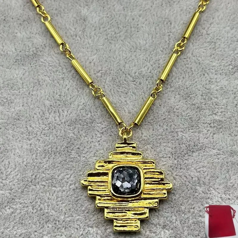 2026 Spain Noble and Mysterious Multi level Colorful Zircon Long Necklace Jewelry Accessories Surprise Gift