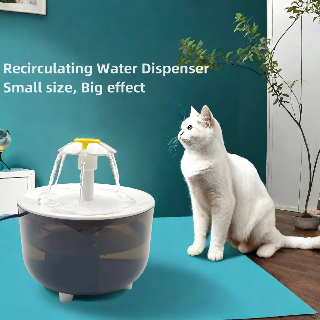 B USB Electric Mute 1.2L Pet Water Fountain Automatic Cat Drink Bowl Filter Pet Drinking Dispenser Drinker For Cats Water Filter