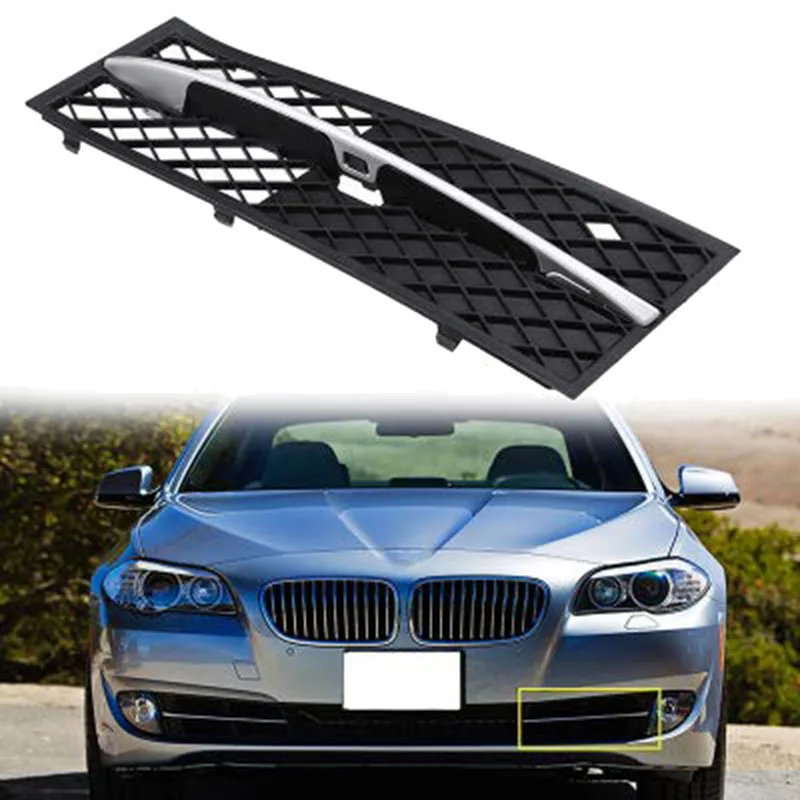 2 Stück Auto vorne unten Stoßstange Grill Kühlergrill Nebels chein werfer Abdeckung für BMW 5er F10 / F11 Limousine/Wagen 2014-2018