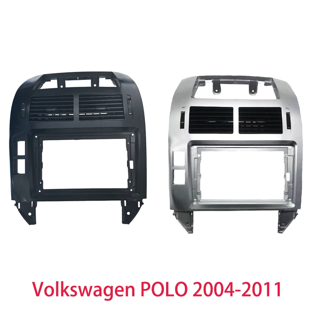 Adaptador de montaje de Audio con marco solo para DVD de coche de 2 Din, Panel Facia embellecedor de tablero de 9 pulgadas para Volkswagen POLO 2004-2011, reproductor de Radio doble Din