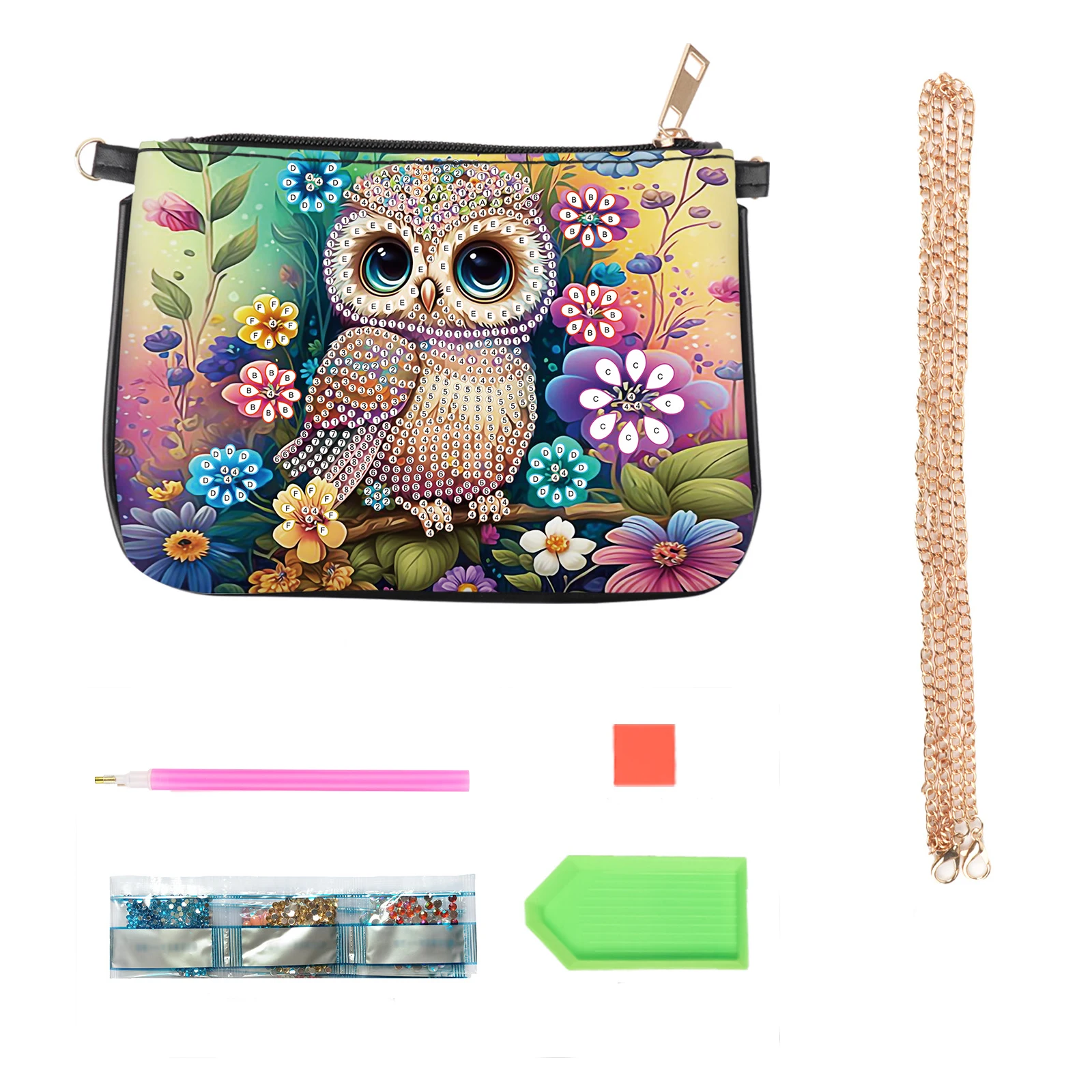 Special Shape Highland Yak Diamond Painting Purses Diamond Painting Clutch Bag Rhinestone Stitch Shoulder Bag for Christmas Gift