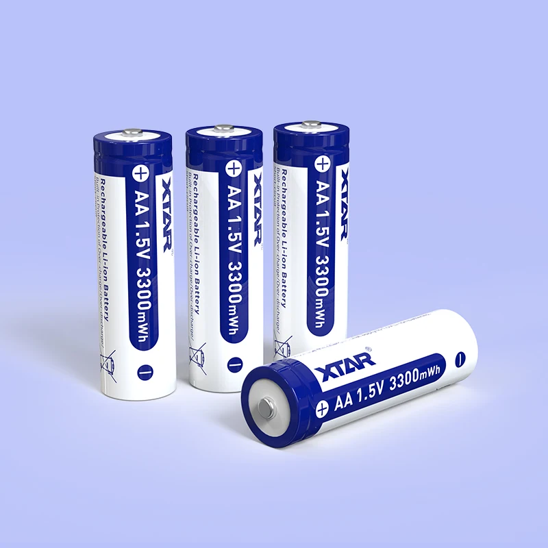 1-8 Pack XTAR 1.5V AA 3300mWh Rechargeable Lithium Battery 2000mAh 2.3-Hour Fast Charge 2A High Discharge with LED Indicator view 2