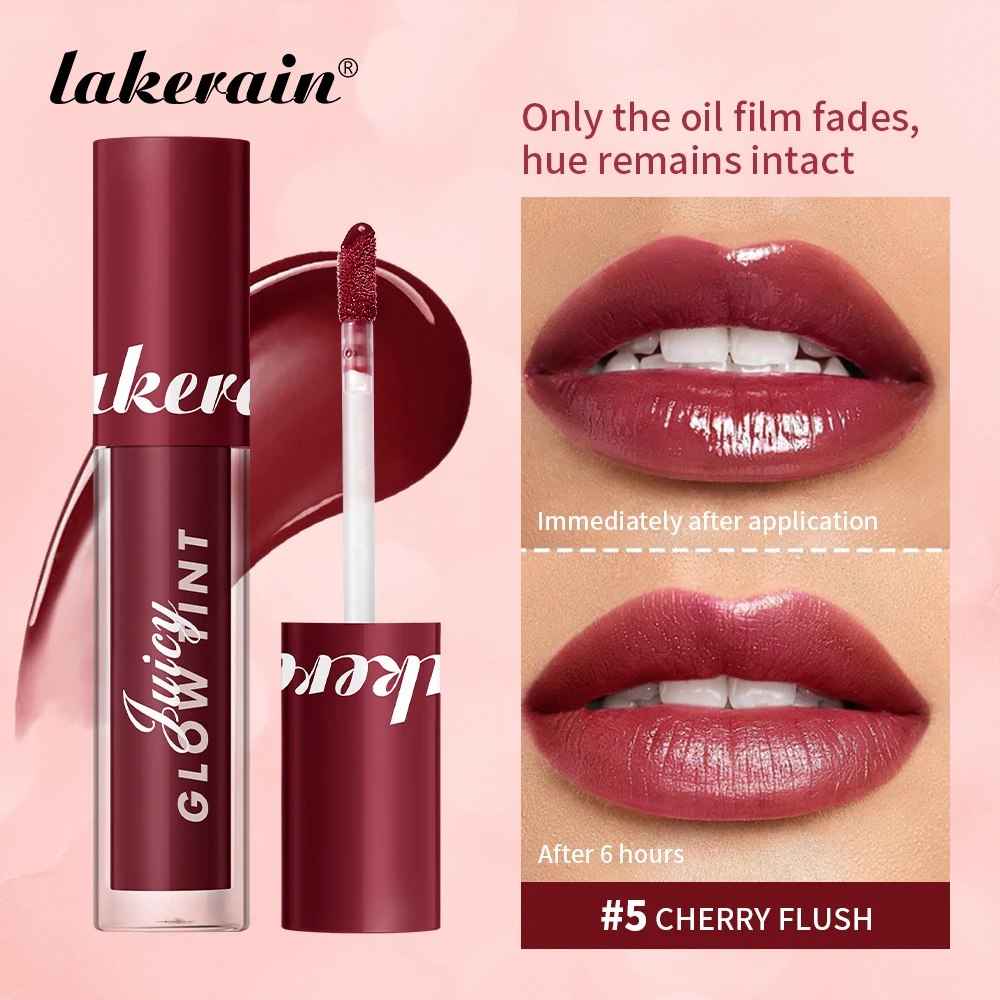 ลิปกลอส Lakerain 10 สี เนื้อกระจก เงางาม ฉ่ำวาว เนียนนุ่ม เบาสบาย ชุ่มชื้นยาวนาน