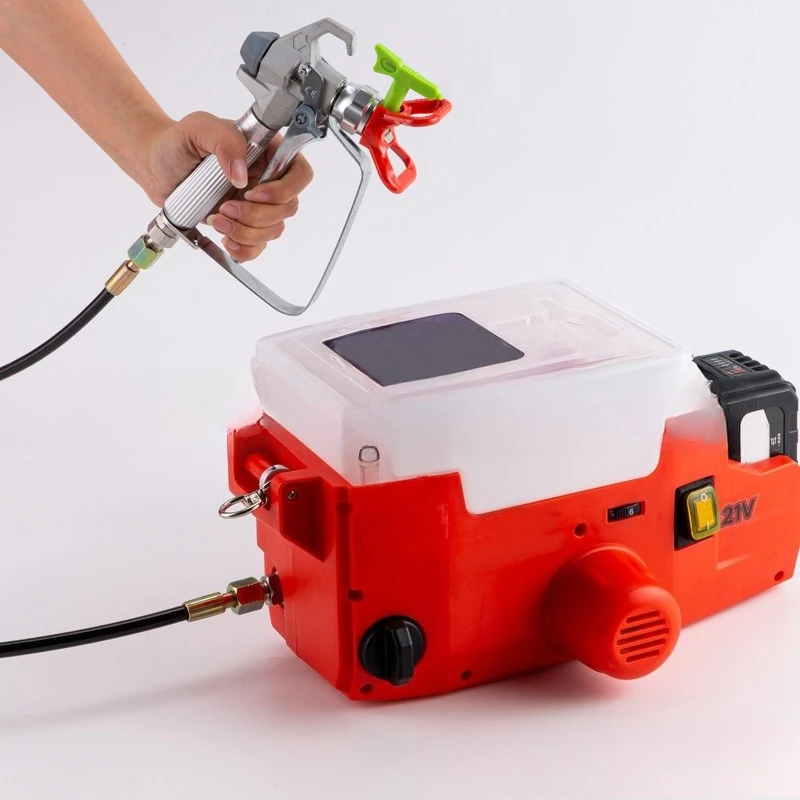

Handheld sprayer paint latex high pressure power spray gun backpack lithium battery charging wall