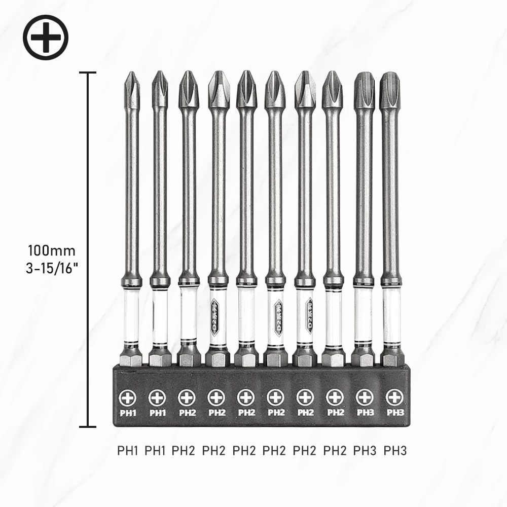 10 stücke 50/100mm Hex Schraubendreher Bit Set Sechskant Kopf 1/4'' Schaft Magnetische Elektrische Bohrer Schraubendreher Bit hand Reparatur Werkzeuge – Detail 9