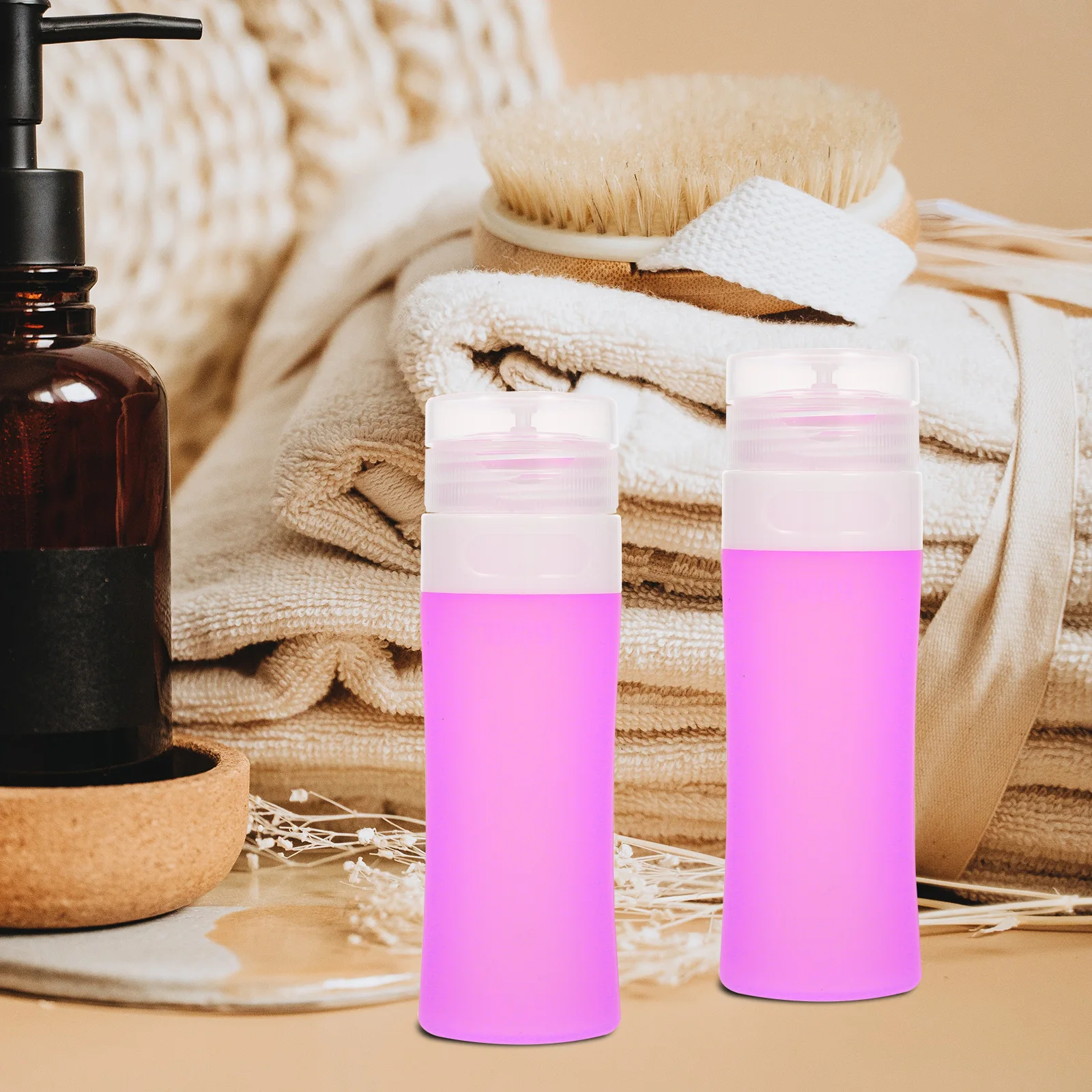 

Silicone Travel Bottles Refillable Toiletry Containers For Shampoo Lotion Cream Portable Storage Bottle Set Emulsion