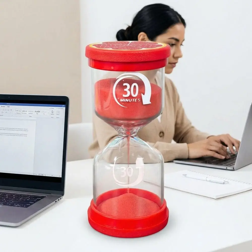 Study Timer Colorful 3/8/16/30 Minutes Hourglass Marcaron Glass Sand Clock Timer Portable Sand Timer Kitchen