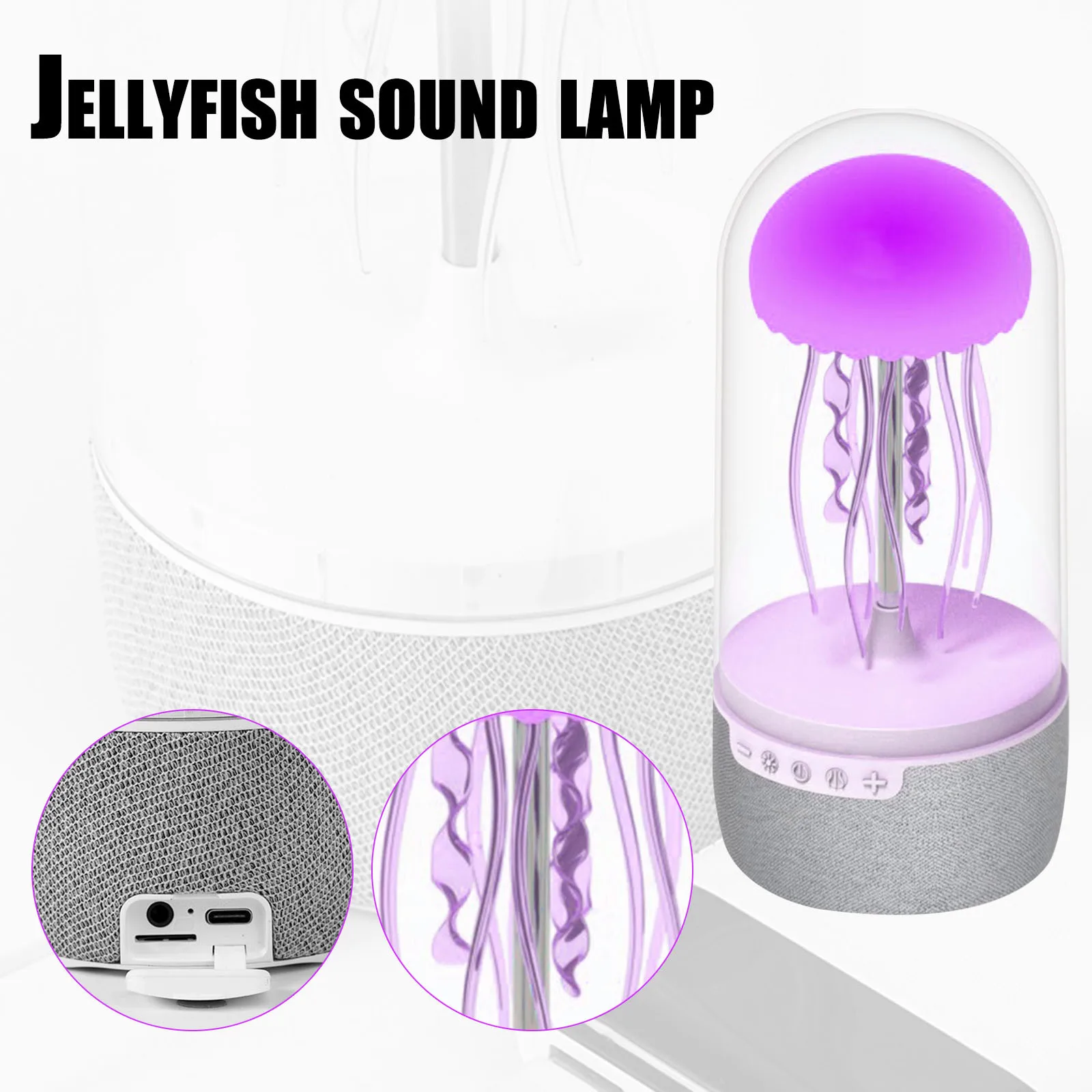 Jellyfish Lamp Led Jellyfish Lamp Lamp Voice Controlled Rgb Jellyfish Light Full Colour Gradient Jellyfish For Decorative At