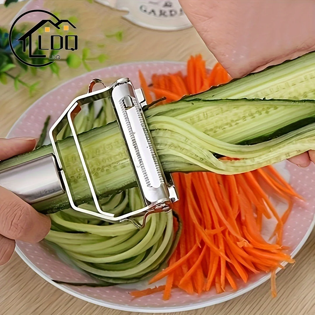 

1pc Premium Stainless Steel Multi-Functional Vegetable Peeler - Effortless Fruit & Potato Grater, Manual Uncharged Kitchen