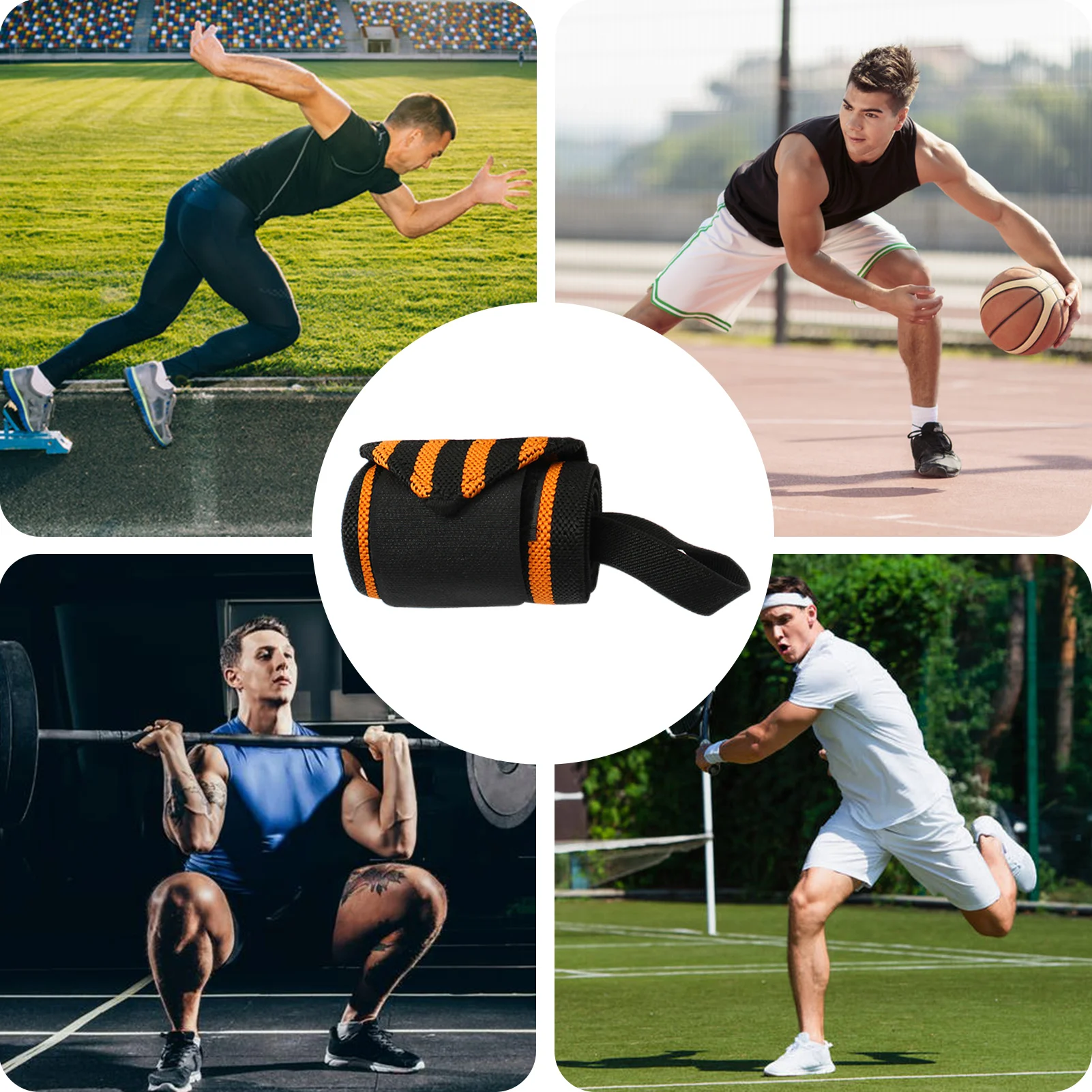 Adjustable Wristband Anti-slip Weight Lifting Wrist Straps Fitness Bodybuilding Training Gym Lifting Wrist Straps For Men