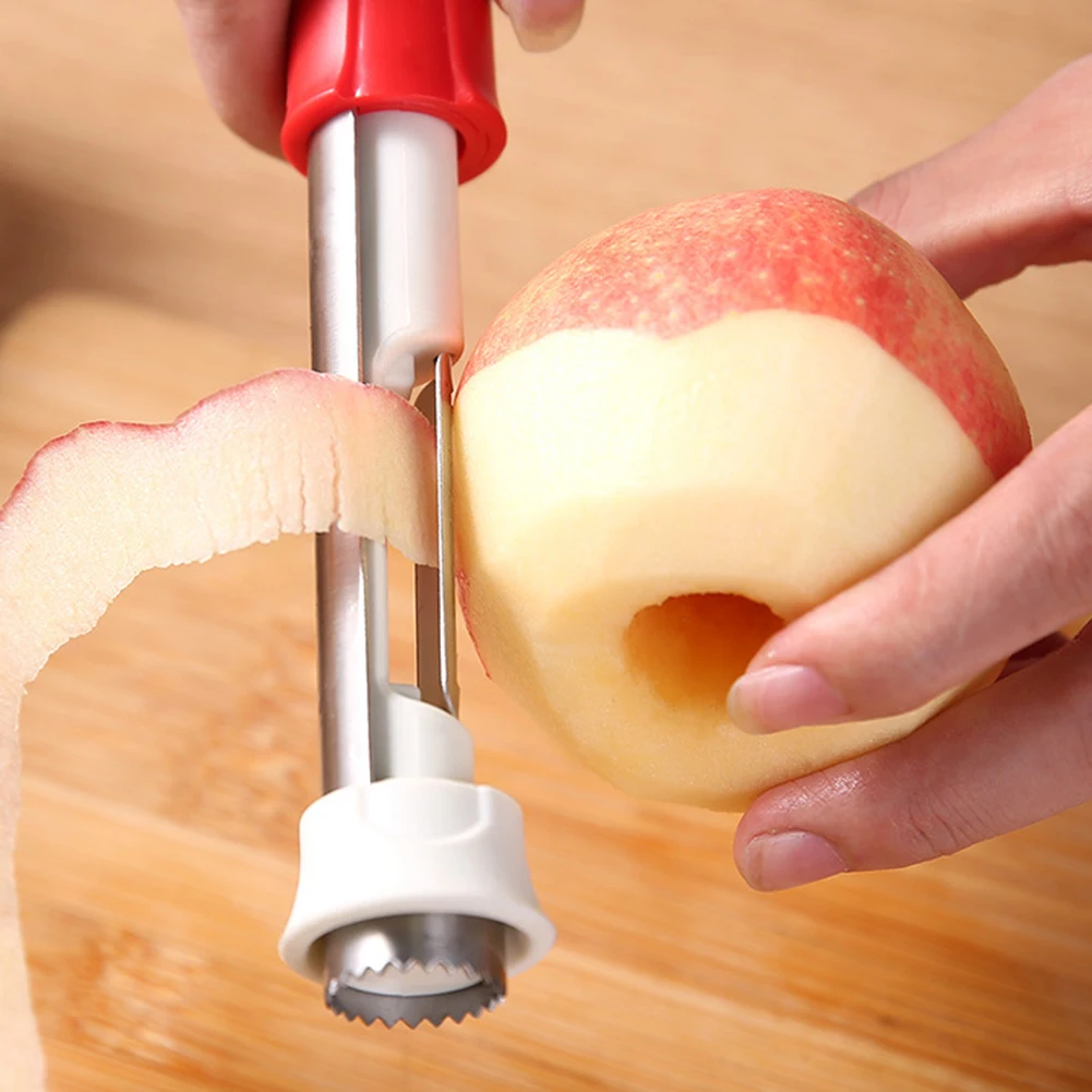 

2In1 Fruit Corers Peeler Handheld Fruits Core Extractor Reusable Multifunctional For Kitchen Fruit Peeling Tools