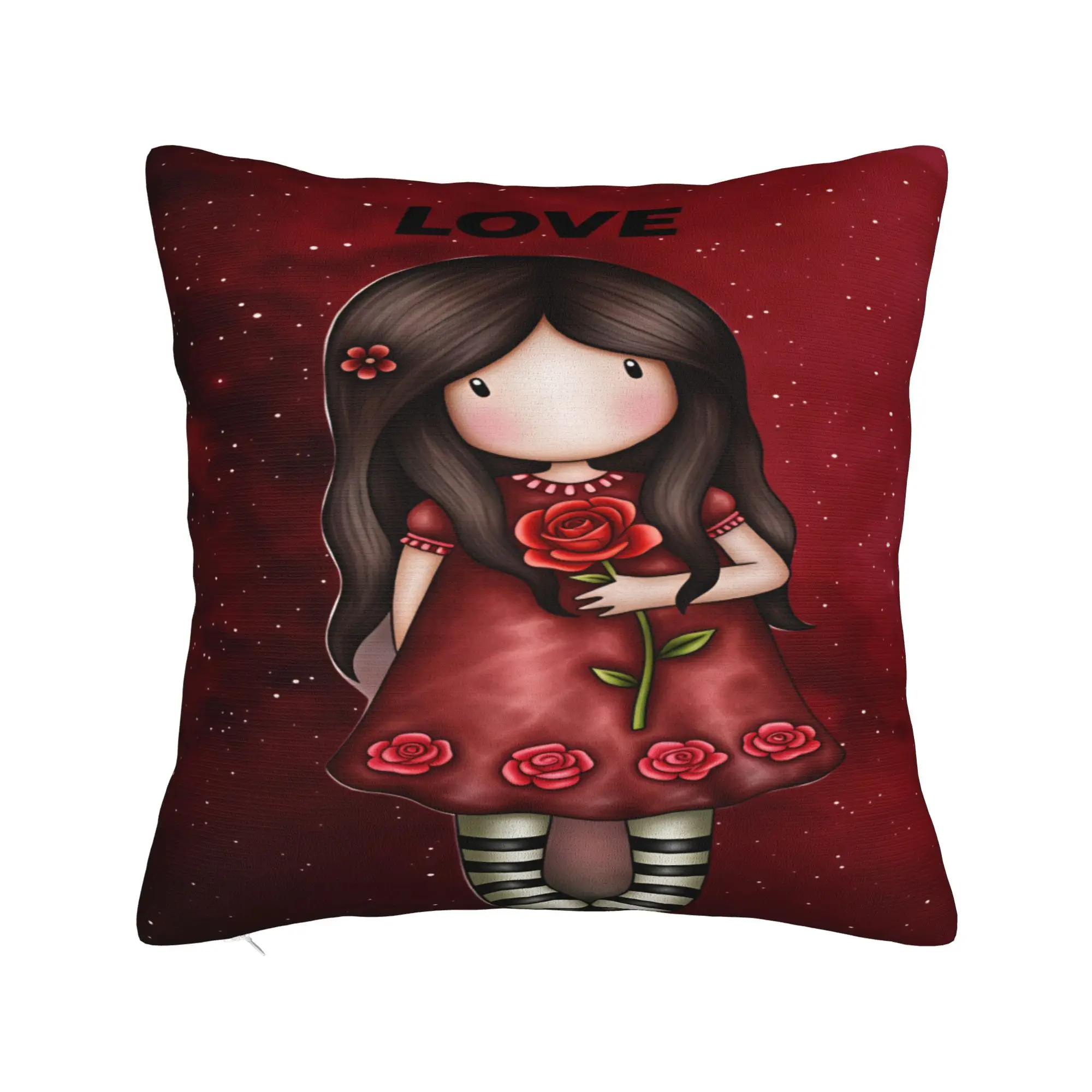 Cartoon Girl Santoro Gorjuss Pillow Case  Soft Pillow Cover Funny Cushion Cover For Sofa Home Decor