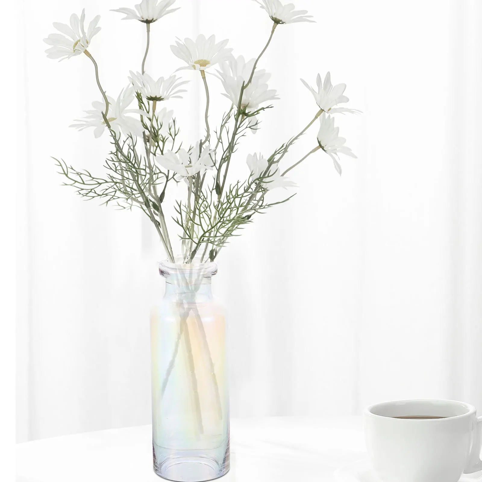 

Small Clear Vase Propagating Vases for Plants Bud Hydroponic Jar Flower Tables Water Turquoise