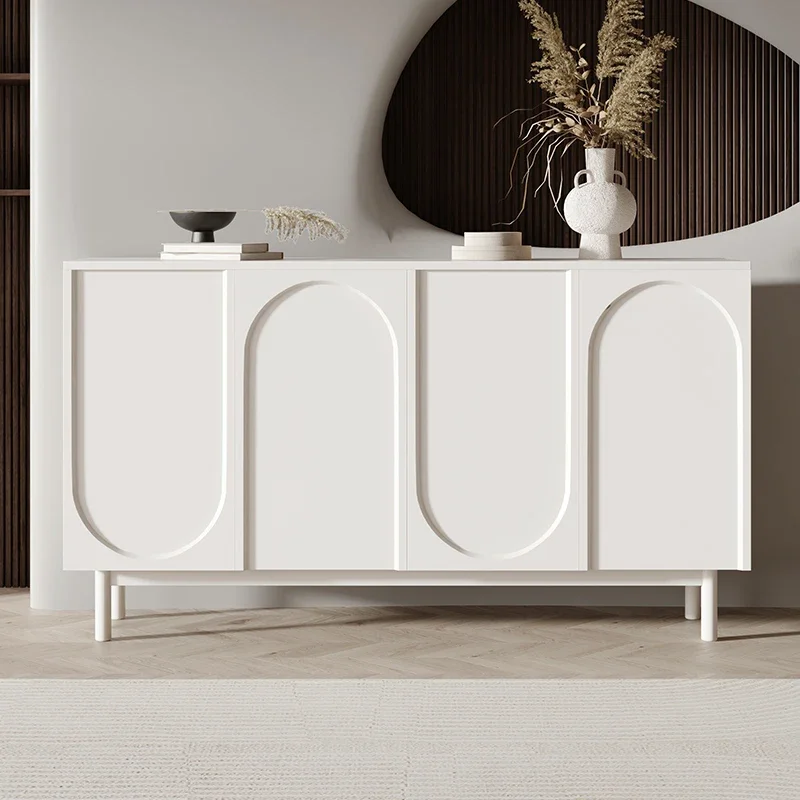 

French Solid Wood Cream Style Sideboard Cabinet Simple Locker