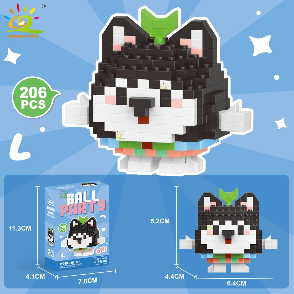 HUIQIBAO Mini Leuke dier Micro Bouwstenen 3D Diamant BEE Kat Panda Model Bricks DIY Stad Bouw Speelgoed voor Kinderen