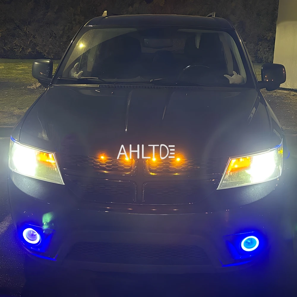 2Pcs 18MM Car Eagle Eye Silver Shell DRL Led Daytime Running Light LED 12V Automobiles Backup Reversing Parking Turn Signal Lamp