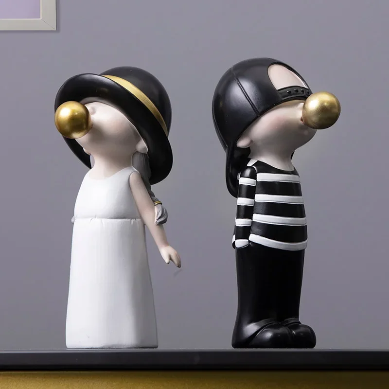 

Ornament Nordic light luxury modern creative bubble TV cabinet desktop entrance living room