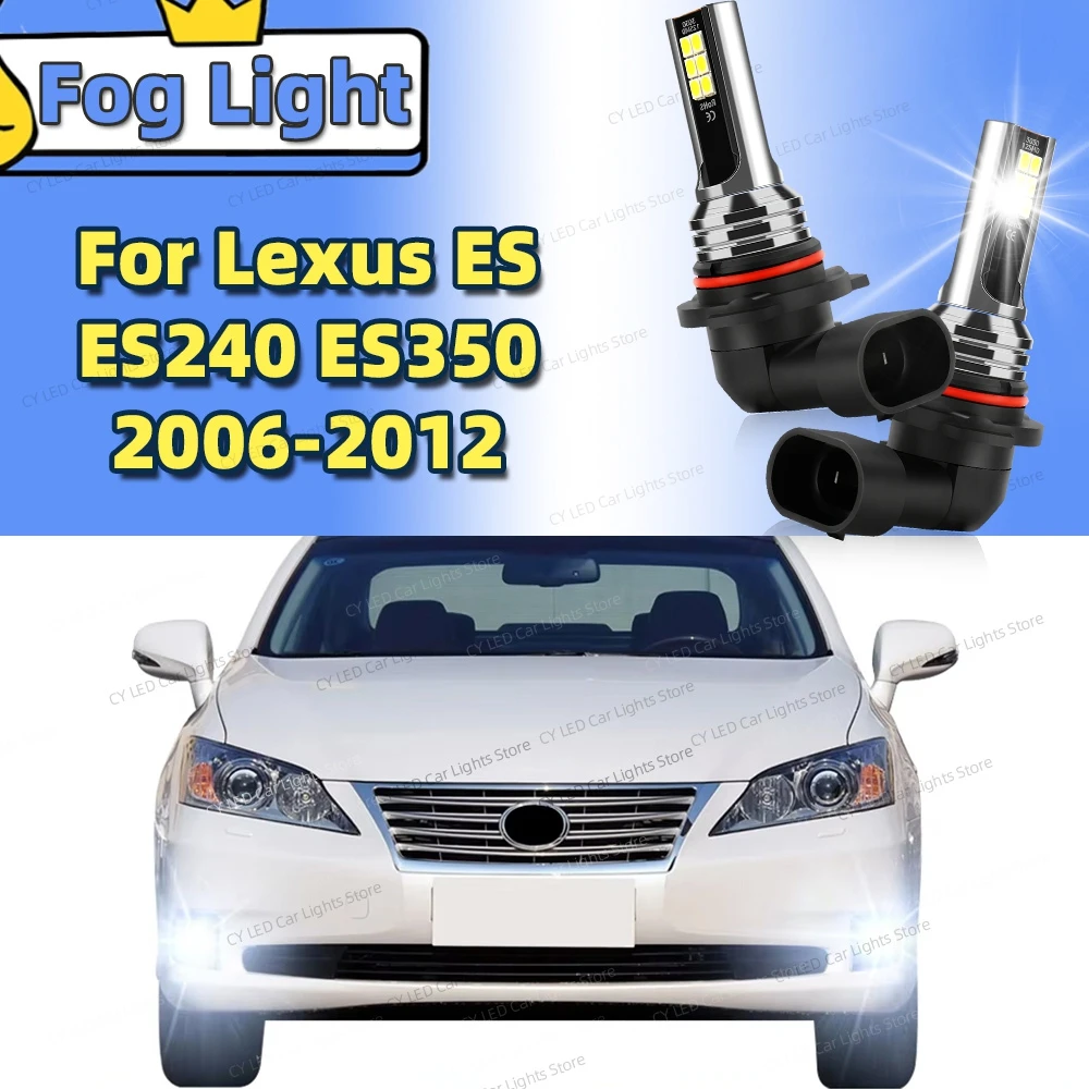 

2Pcs LED Front Fog Light Lamp Canbus Car Bulbs 6000K For Lexus ES ES240 ES350 2006 2007 2008 2009 2010 2011 2012 Plug and Play
