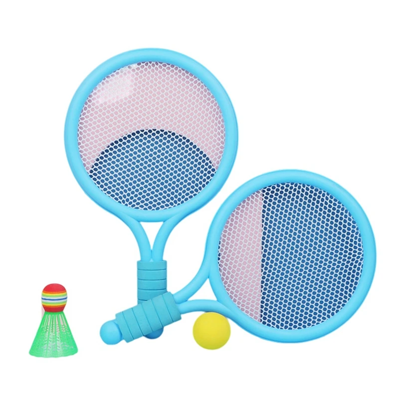 1 Set Blue Colour Beach Tennis Badminton Racket Set Children's Beach Racket Easy To Use