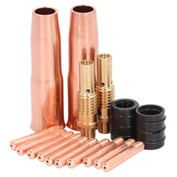 16Pcs MIG Welding Gun Accessory Kit Tip Nozzle Diffuser Adapter Torch Consumables For 200/250 M7