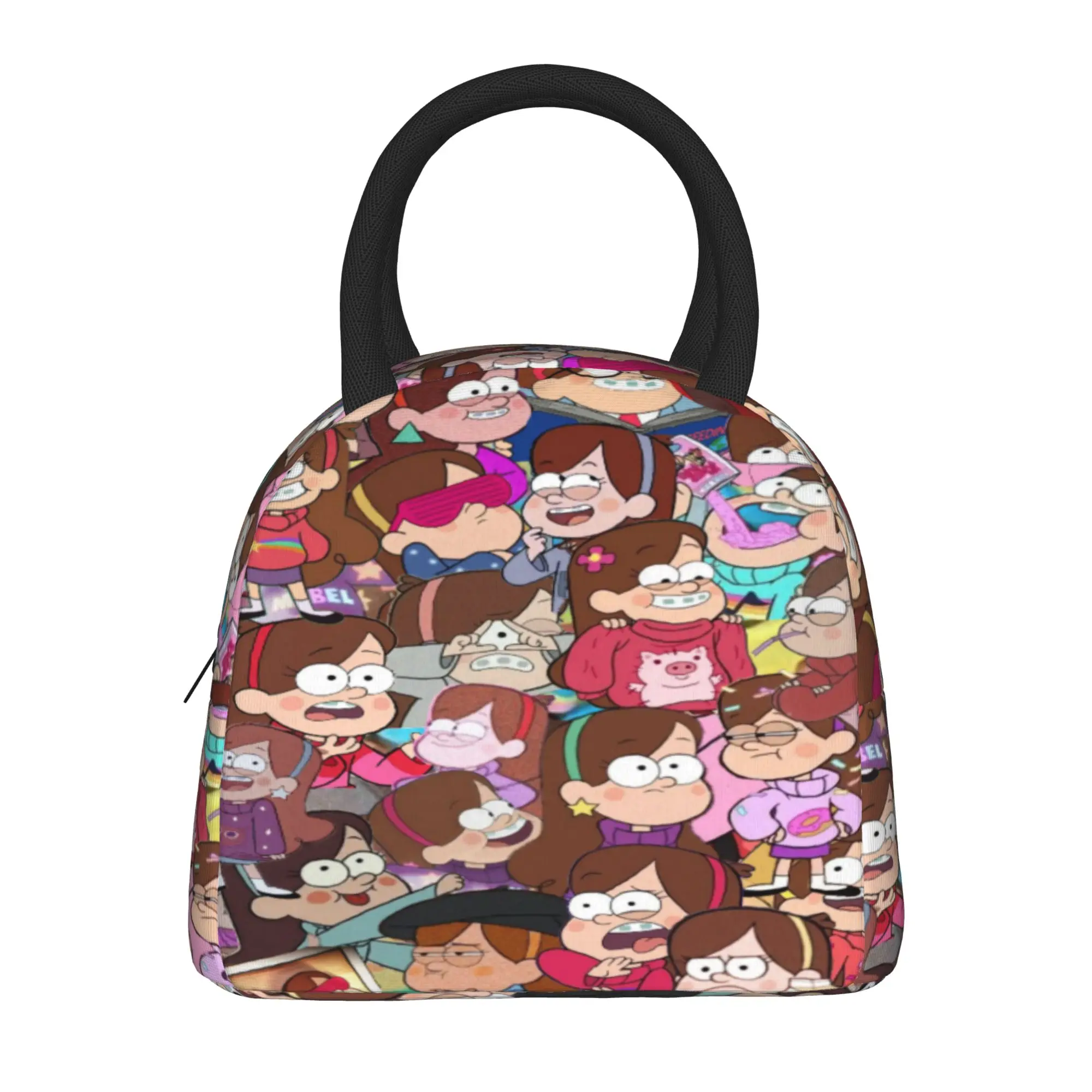 Gravitys Falls Thermal Insulated Lunch Bags for Travel  Portable Food Container Bags Men Women Cooler Thermal Lunch Boxes