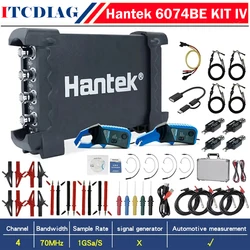 Hantek portable USB PC Automobile maintenance four channels Virtua Oscilloscope 6074BE KIT IV 6254BE 70Mhz/250Mhz 1GSa/S