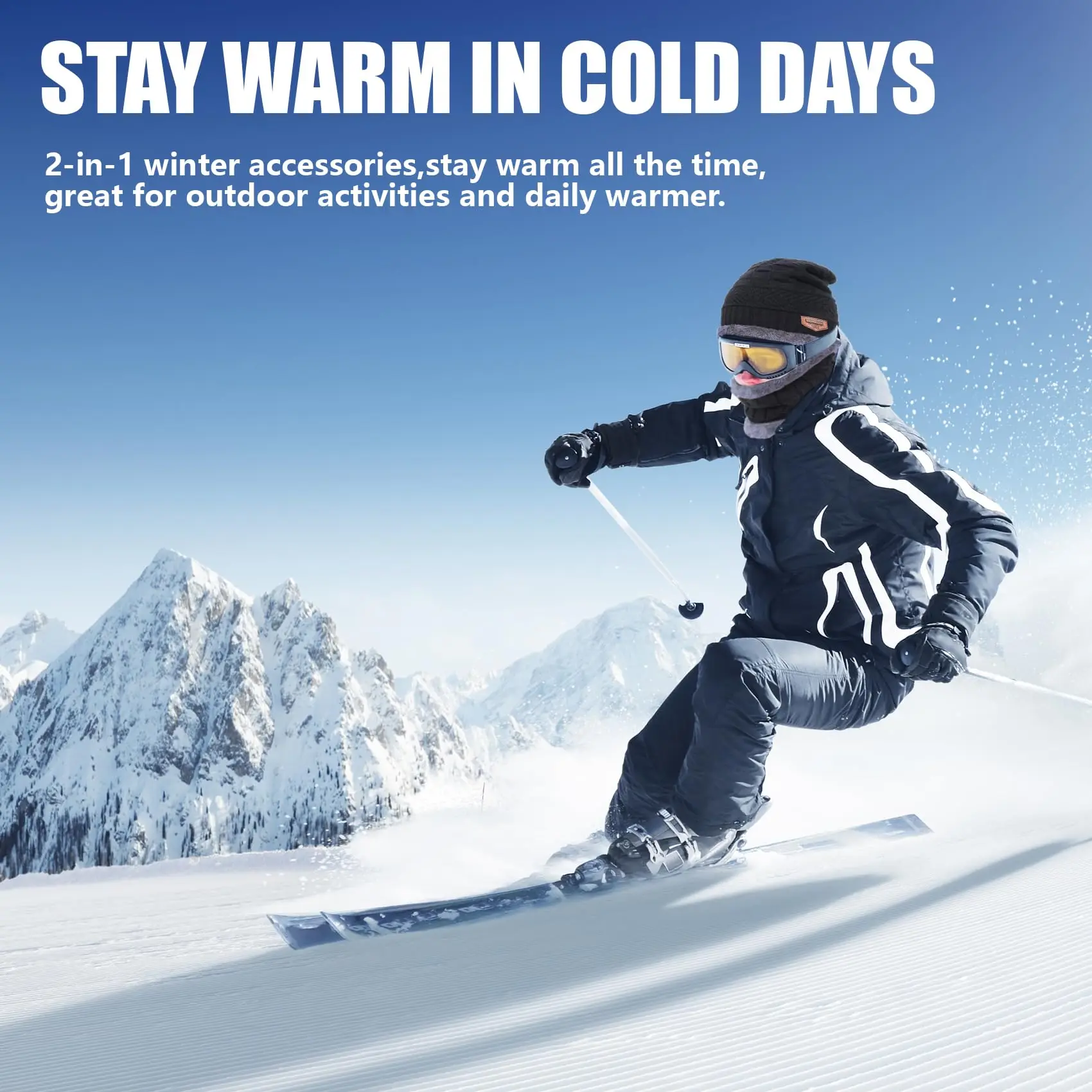 1-10 قطعة قبعة صغيرة متماسكة الحرارية وشاح كومبو للجنسين الشتاء مجموعة للتزلج المشي لمسافات طويلة الأنشطة موضة الطقس البارد الأساسية