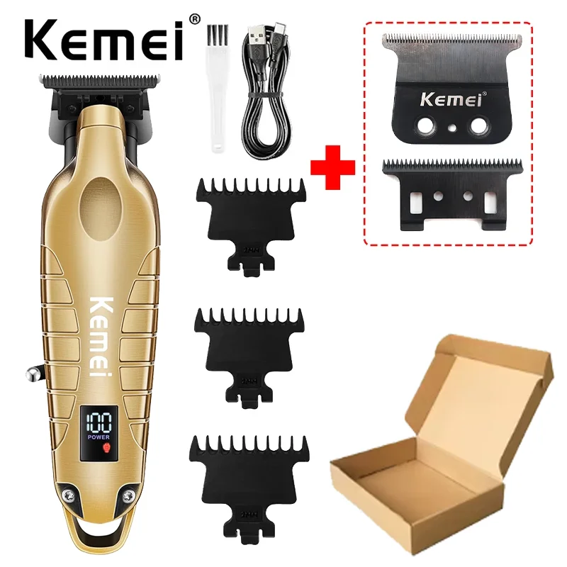 Kemei 2293 Professional Hair Beard Trimmer Men Barber Rechargeable Finish Hair Cutting Machine Zero Gapped Cordless Hair Clipper image 3