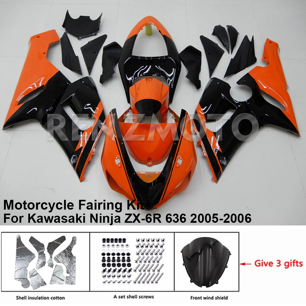 For Kawasaki Ninja ZX-6R 636 2005-06 Fairing K0605-106a Motorcycle Set Body Kit decoration Plastic Guard Plate Accessories Shell