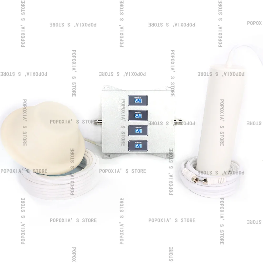 High Gain Quad Band Signal Booster 900 1800 2100 2600mhz