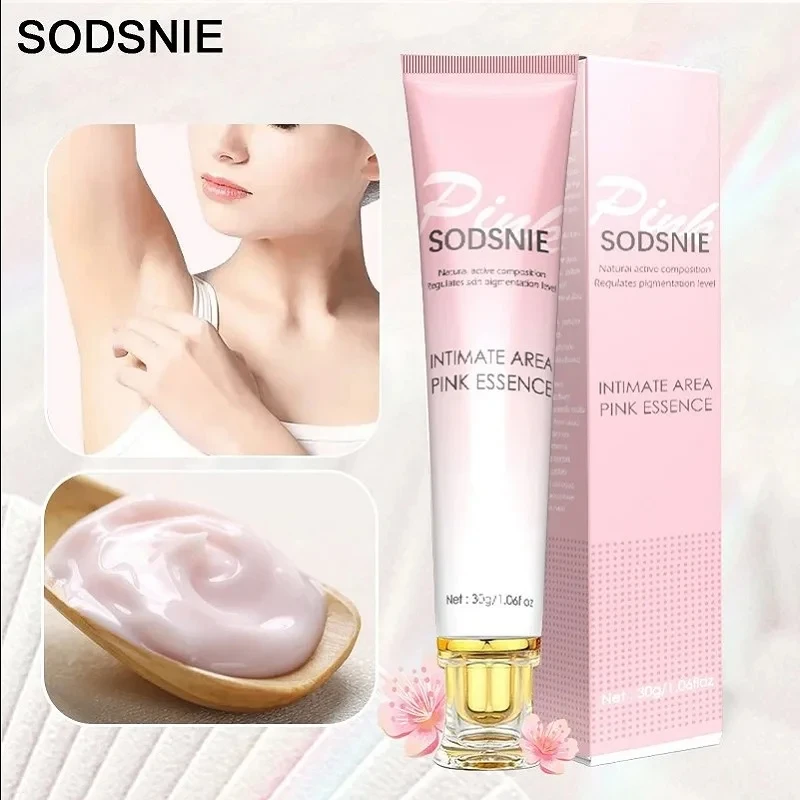 Intimate Area Whitening Cream Pink Essence Lighten Melanin Regulates Underarms Hips Inner Thighs skin Brightening Repair Cream