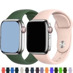 Apple Watch 스트랩 용 실리콘 밴드 44mm 45mm 40mm 41mm 42mm 45mm 스포츠 팔찌 Iwatch 시리즈 10 9 8 7 6 5 4 3 SE Ultra 2 49mm