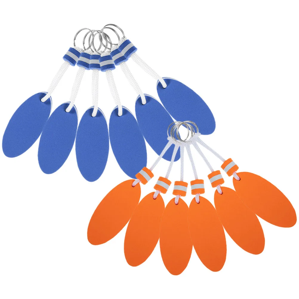 

12 шт. овальный брелок для серфинга, плавающий для лодок, ключи, декор, брелки для водных видов спорта