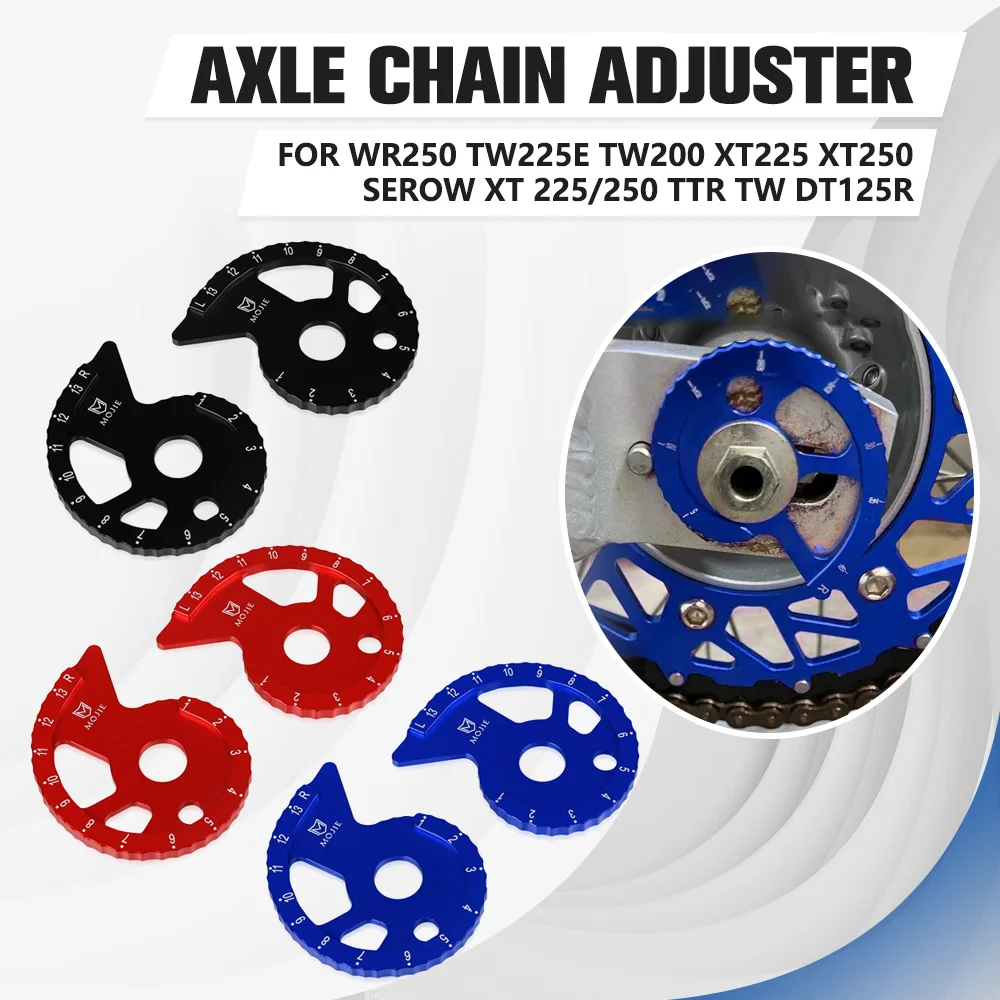 Axle Blocks Chain Adjuster For YAMAHA XTZ 600 WR 250Z DT 125R 125RE TTR TW XT 225 E 250 R 200 600E WR250Z TTR225 XT600E DT125R