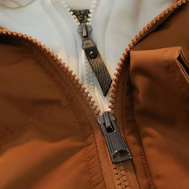 الكلاسيكية الرجال مقنعين سترة قطن وهمية قطعتين الشارع الشهير موضة سميكة معطف الشتاء الدافئ بلون سترة قطن الرجال عادية