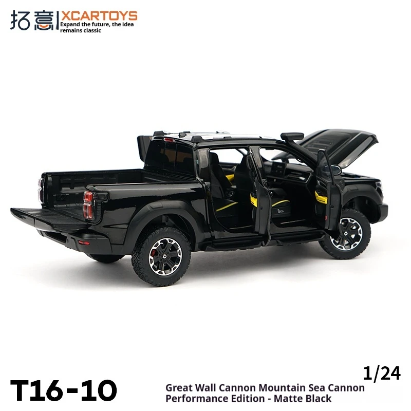 

XCARTOYS 1:24 Great Wall Poer Shanhai Cannon Performance Edition, литая под давлением модель автомобиля из сплава, черный, высокодетальная коллекция