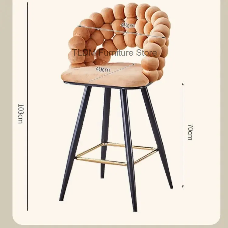 Front High Modern Reception Simple Stool Household Desk Bar Chair Backrest Lift Bar Chairs