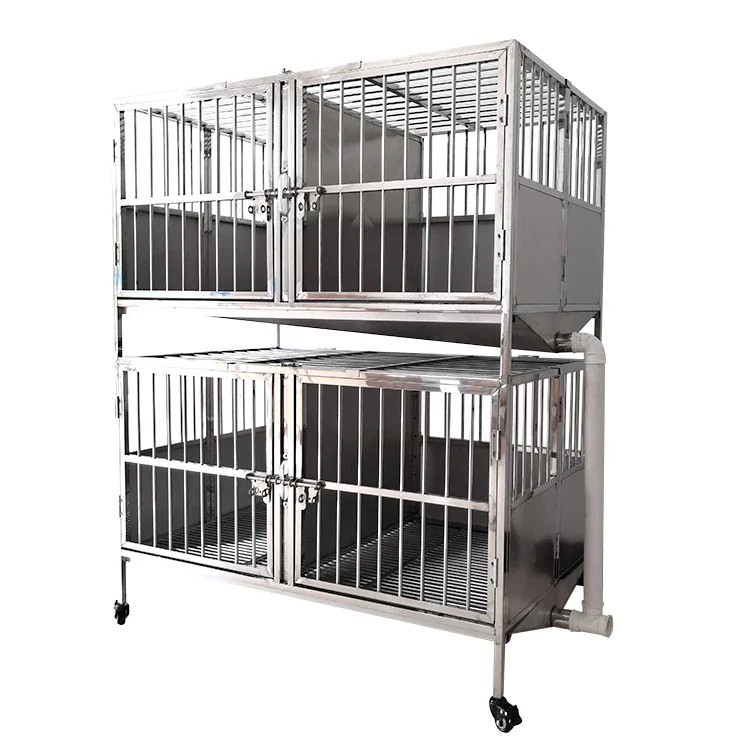 Dog 3 Run Kennel Panel System Heavy Duty Outdoor Metal Stainless Steel Animal 2 Piece Pet Cages, Carriers & Houses Sustainable