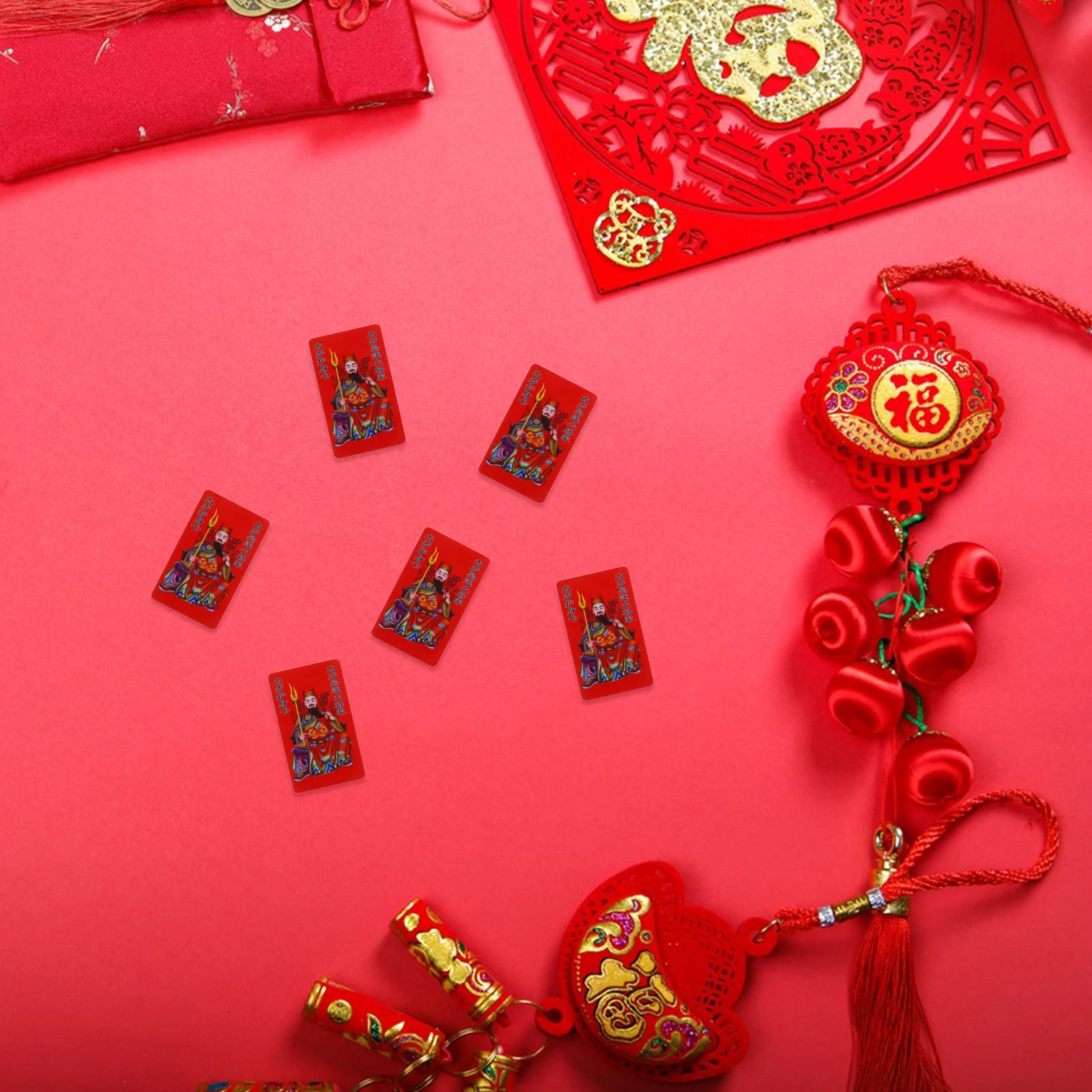 10pcs Taisui Card Feng Shui Home Decor Snake Year Amulet Wealth Protection Lightweight PVC Material Functional Bookmark