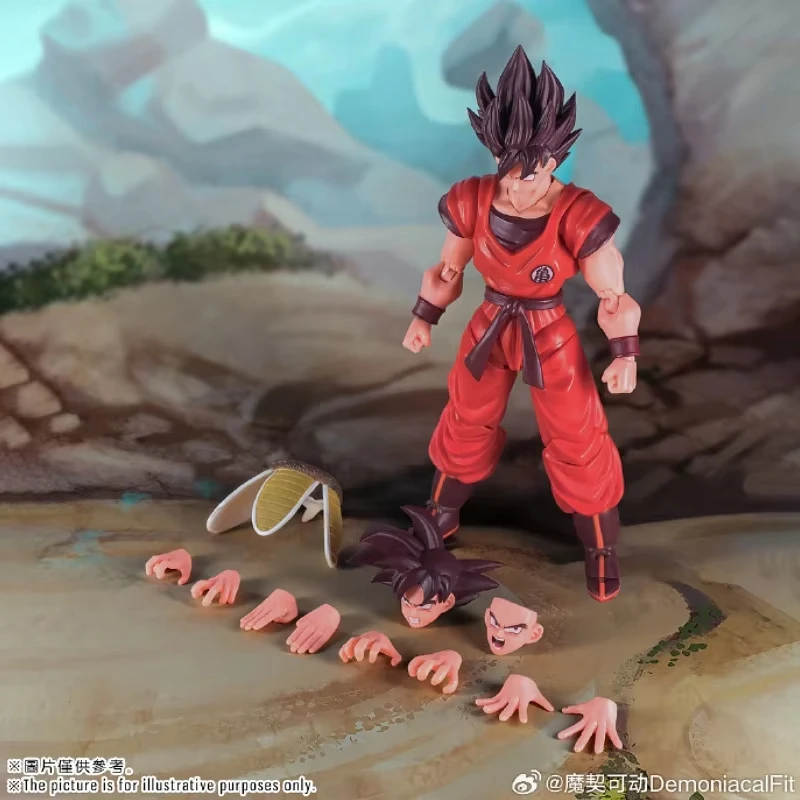 

Demoniacal Fit Dragon Ball Z SHF Son Goku Kaio Ken Scarlet Martial Artist 16000 Power Level Action Figure Model Christmas Gift