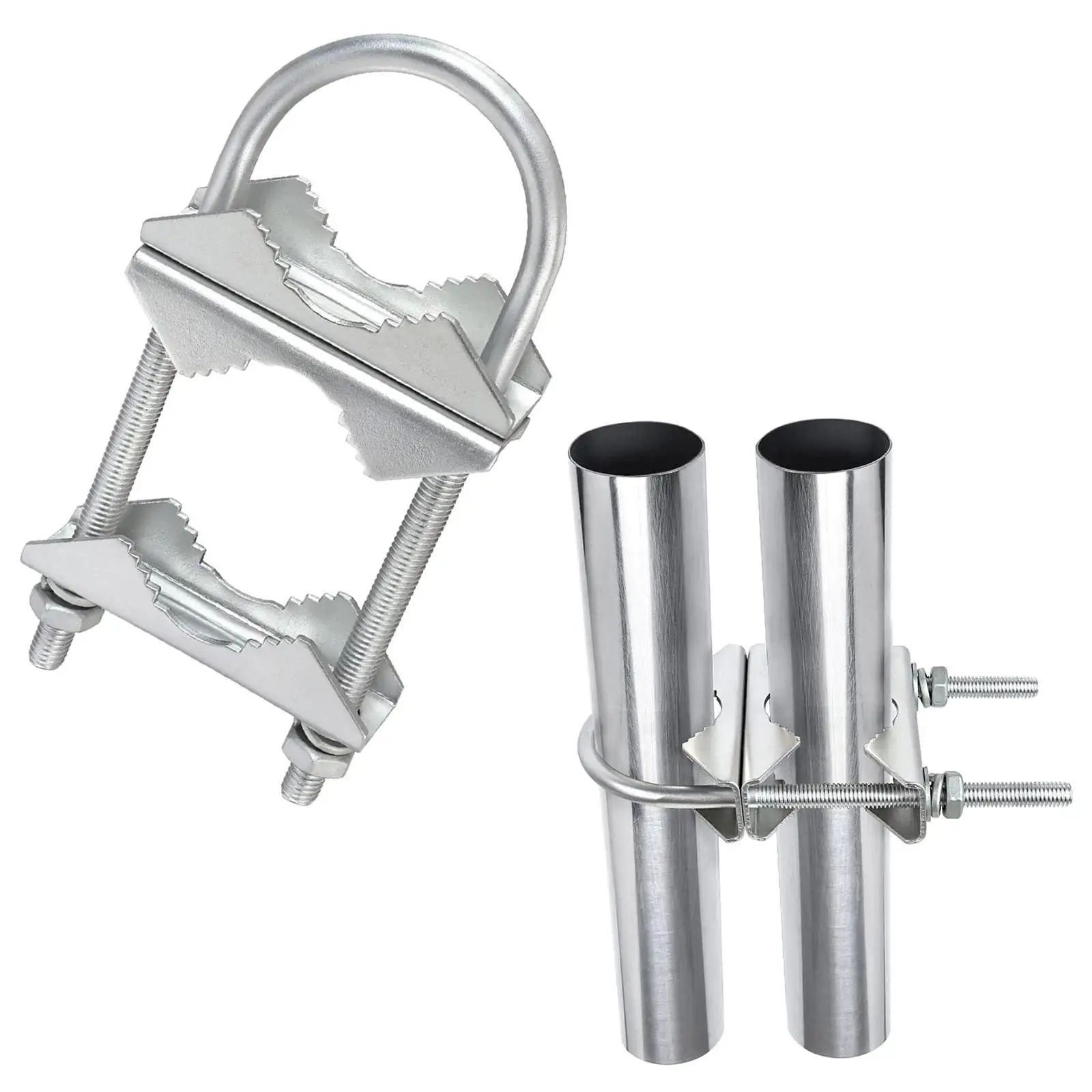 Outdoor Antenna Mast Clamp Bracket Iron Pipe Mounting V Jaw Holder Antenna Booster for Marine Plumbing Applications
