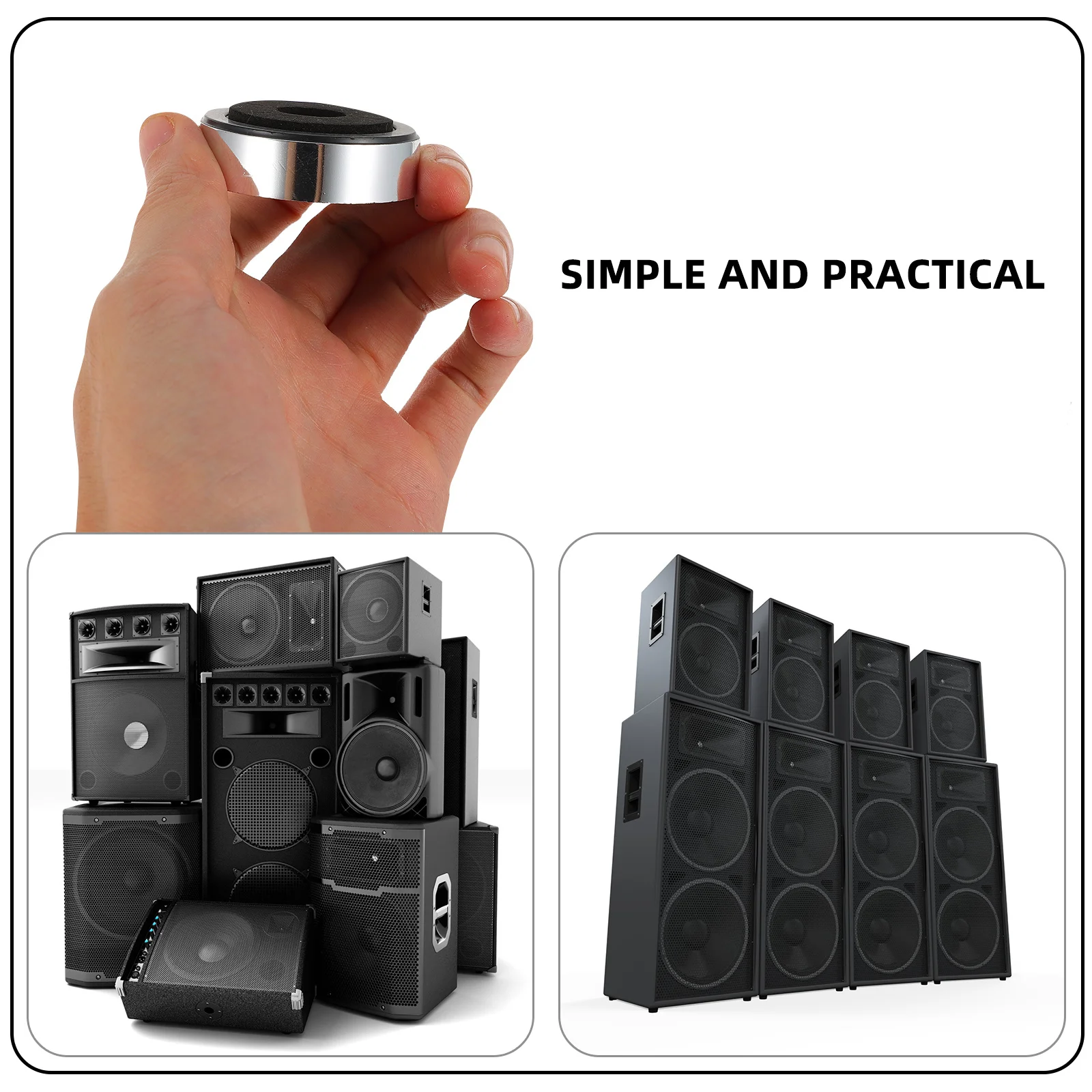 

12pcs Amplifier Foot Pads Heavy Duty Anti-Slip Wear-Resistant Moisture-Proof Shockproof For Power Amplifier Speaker Furniture