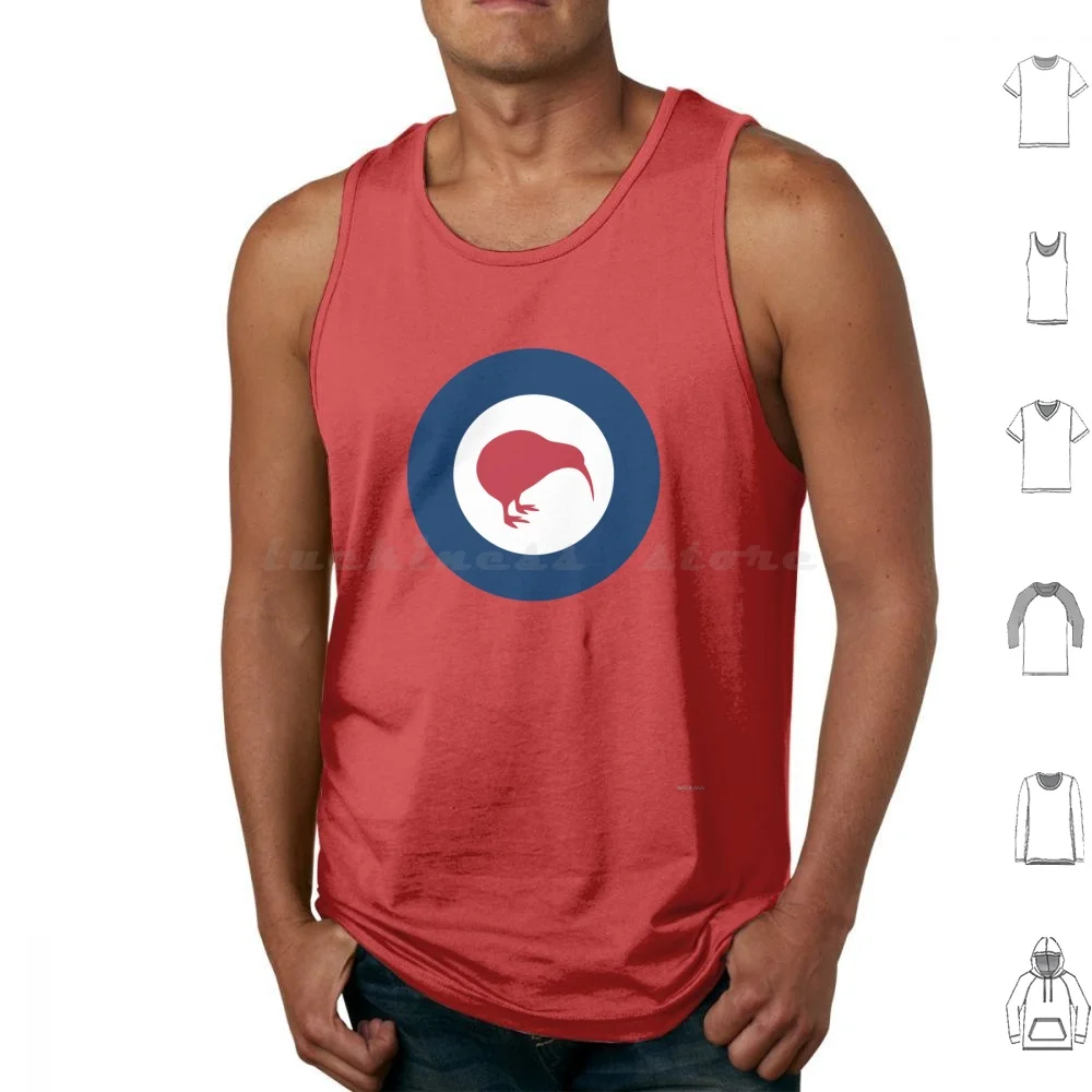 Royal New Zealand Air Force Tank Tops Vest Sleeveless New Zealand Kiwi Maori Army Military Navy Defense Force Crest Air Force