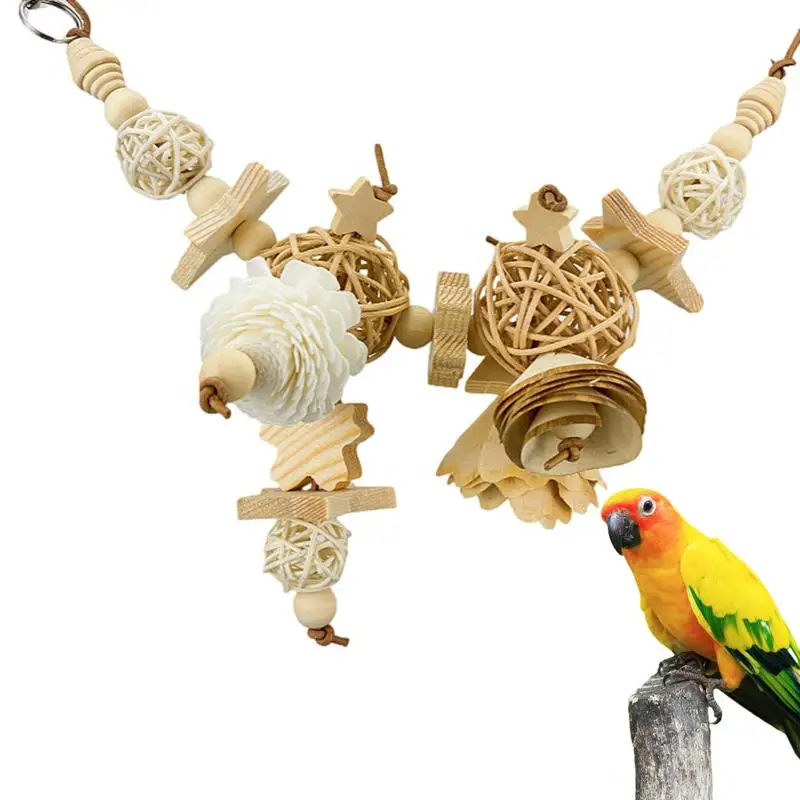 Papegaaienkauwspeelgoed Hang Natuurlijk Houten Papegaaispeelgoed Bijt En Scheurt Leuk Conure Speelgoed Voor Papegaaien Valkparkiet Conure Love Birds