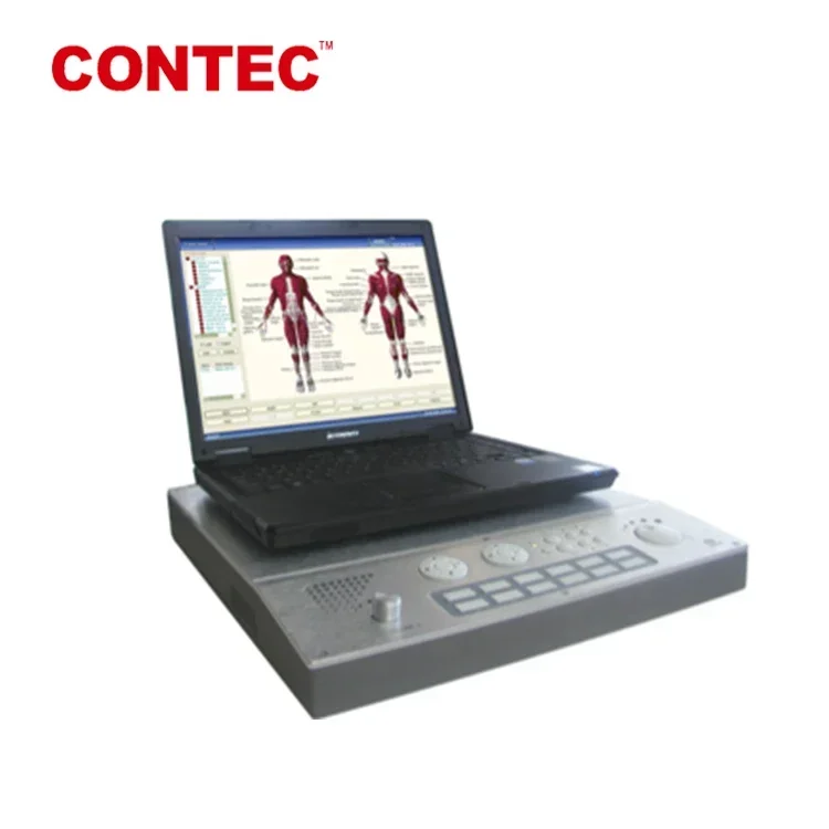 CONTEC CMS6600B نظام EMG/EP ذو 4 قنوات قائم على الكمبيوتر، آلة الكهرومغرام الكهربائي، مقطورة الكهرباء الكهربائية #3