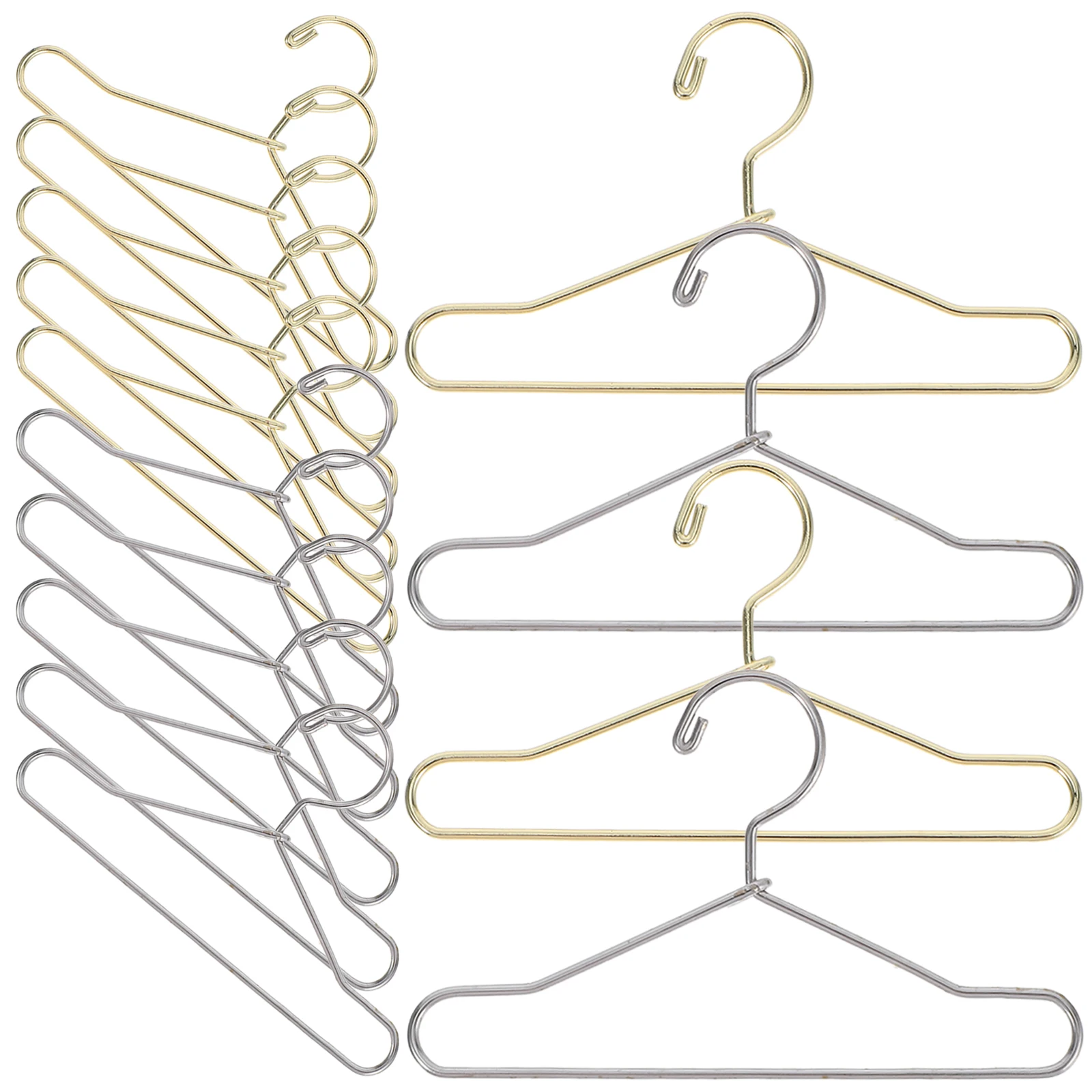 Mini cintres miniatures en métal, 20 pièces, 65Mm, pour organiser les tenues, robes, jupes, présentoir de rangement pour maison de poupée