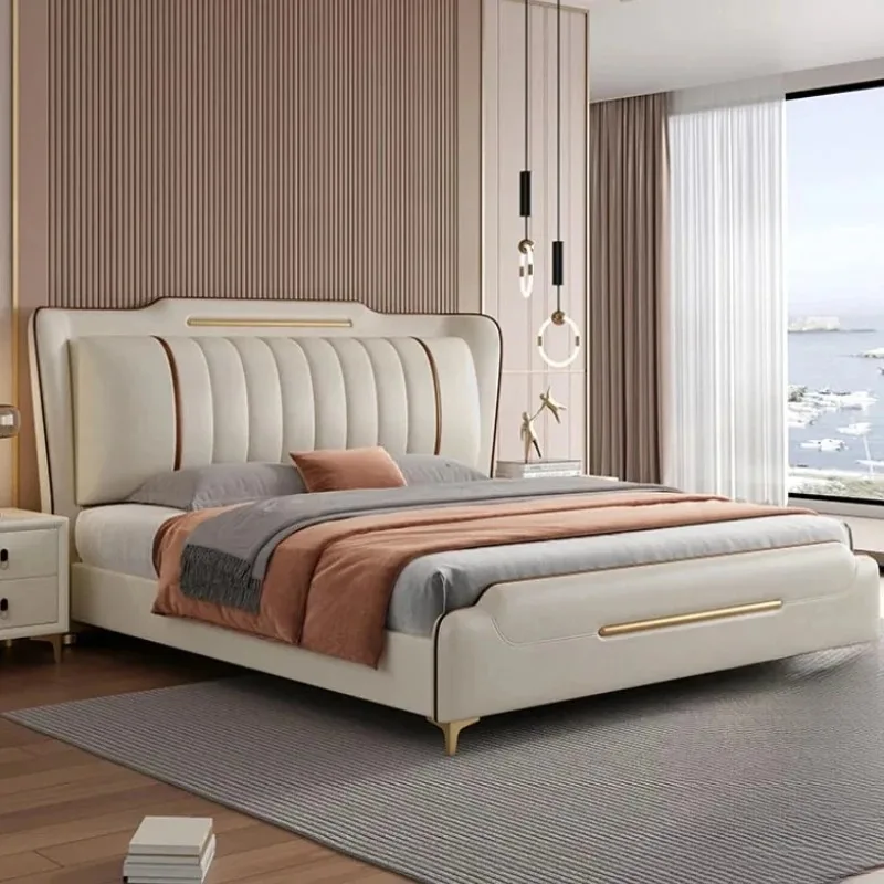 

Wooden Cheap Double Bed Modern Bedroom Elegant Luxury Twin Frame Bed Queen House Modular Storage Camas De Dormitorio Furniture